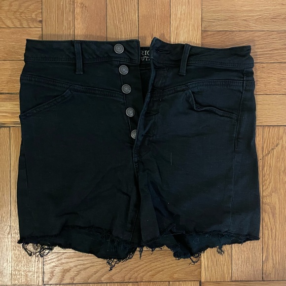 American Eagle Outfitters Pants - High-Waister Black Jean Shorts